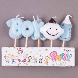 Mavi Baby Boy Bebek Temalı Mum