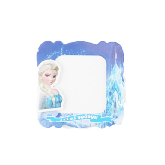 Frozen Elsa iyiki Doğdun Resim Çerçevesi 7 cm Magnetli - Elsa-Magnet - Mytortenland