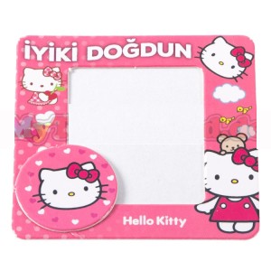 iyiki Doğdun Hallo Kitty Bilderrahmen mit Magnet 1 Stück