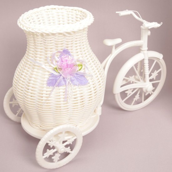 Fahrrad mit Vasenform Korb mit Lila Blume - YCL02 - Mytortenland