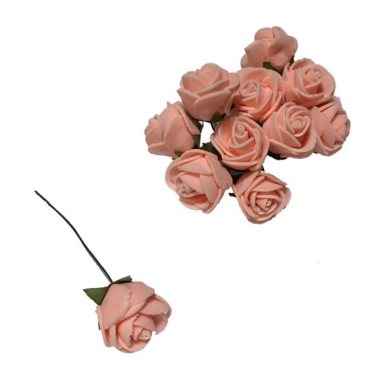 Lachs Farbe Miniatur Rosen Kleine Blumen 12 stück - Y5506-3 - Mytortenland