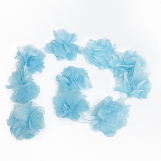 Mavi Lazer Kesim Çiçekler 1 metre - YTL05 - Mytortenland
