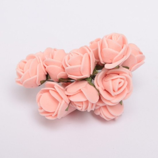 Lachs Farbig Miniatur Rosen, Kleine Blumen 12 stück - YYT008 - Mytortenland