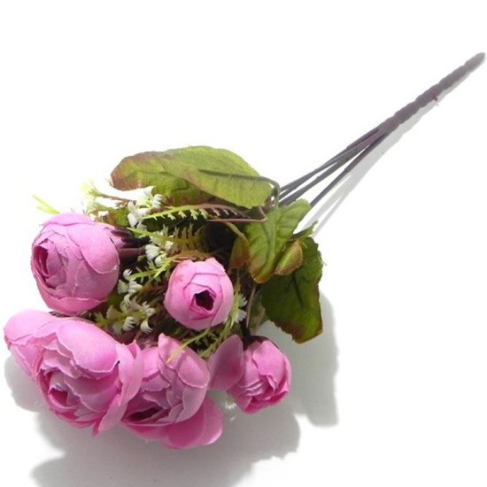 Pembe Renkte Şakayık Çiçeği - Tomurcuk Buket Gül - S102 - Mytortenland