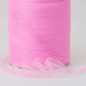 Organza Schleifenband Rosa 1 cm 1 mt