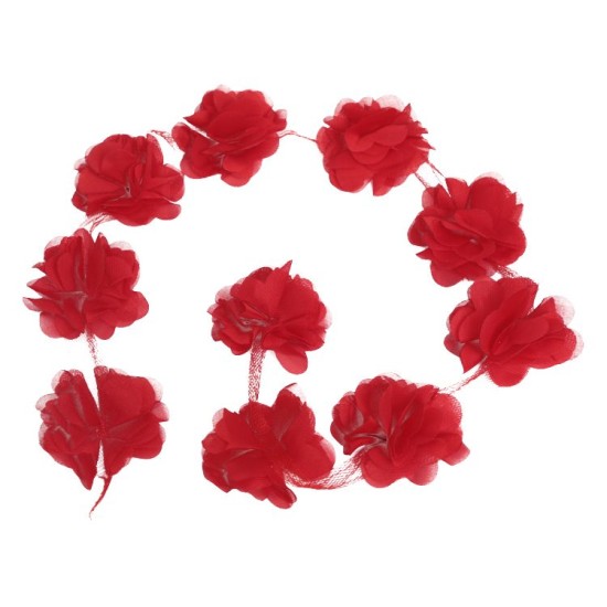 Kırmızı Lazer Kesim Çiçekler 10 metre - My-k10 - Mytortenland