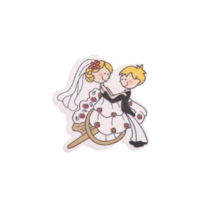 Gelin Damat Sticker3 4x3 cm 10 Adet