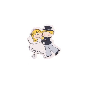 Gelin Damat Sticker 4x3 cm 10 Adet