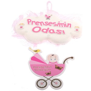 Rosa Baby Geburt Geschenk Tür Dekoration