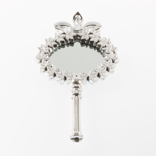 Hand Spiegel Silber für Besondere Dekorationen 1 Stück - y515 - Mytortenland
