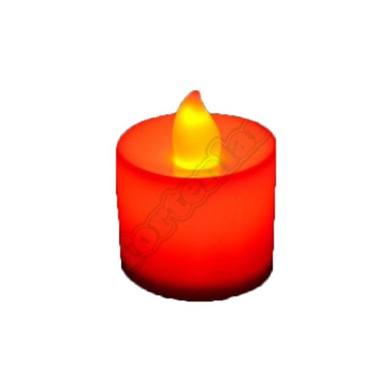 Rot Farbig Flammenlose Kunststoff LED Kerze 6 Stück - YK228-00 - Mytortenland