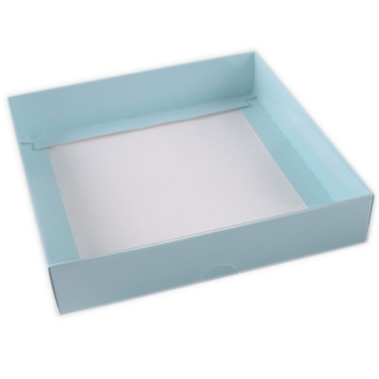 Geschenkbox Blau mit Deckel 15x15x3 5 stück - K15M3 - Mytortenland