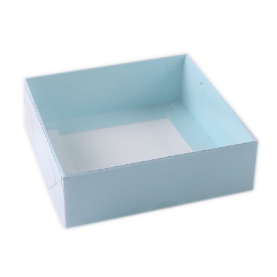 Geschenkbox Blau mit Deckel 9x9x3 5 stück - K9M - Mytortenland