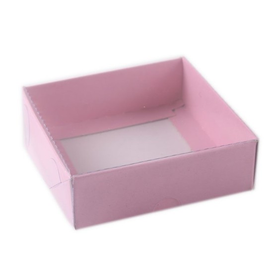 Geschenkbox Pink mit Deckel 9x9x3 5 stück - K9P - Mytortenland