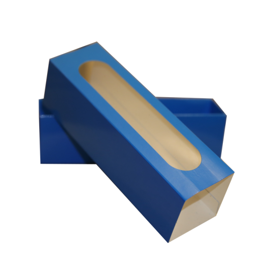 Macaron Box Blau mit Deckel 5x20x5 5 stück - KM55 - Mytortenland