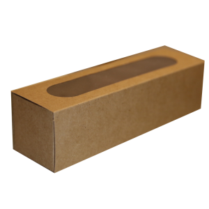 Macaron Box Beige ( Kraft ) mit Deckel 5x20x5 5 stück