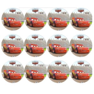 Mc Queen Cars 2 Temalı Muffin Cupcake Kurabiye Resim Baskısı