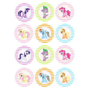 My little pony 2 Muffin Cupcake Kurabiye Resim Baskısı