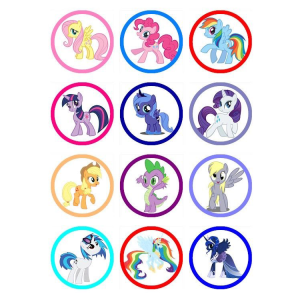 My little pony Muffin Cupcake Kurabiye Resim Baskısı