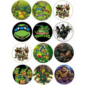 Ninja Turtles Thema Cupcake/Muffin Aufleger