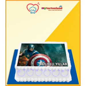 Captain America 2 Tortenaufleger / Lebensmittel Fotodruck