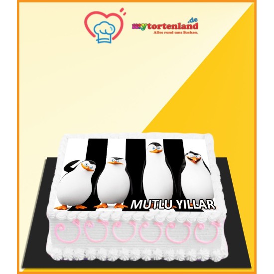 Pinguine Tortenaufleger / Lebensmittel Fotodruck - MC00031 - Mytortenland