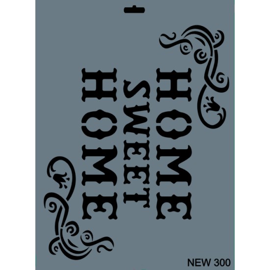 Home Sweet Home Dekor / Transfer Stencil - NEW300 - Rich Hobby