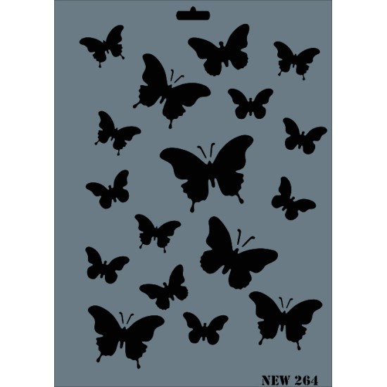 Kelebekler Dekor / Transfer Stencil - NEW264 - Rich Hobby