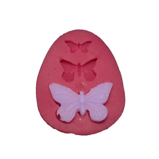3 Schmetterling Fondant Dekoration Silikonform - 32472 - Cesil