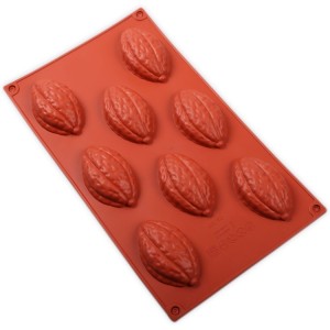 Kakaobohne Pralinen Schokoladen Form Groß ca. 7,5 x 4 cm