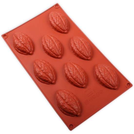 Kakaobohne Pralinen Schokoladen Form Groß ca. 7,5 x 4 cm - mat18 - Mytortenland