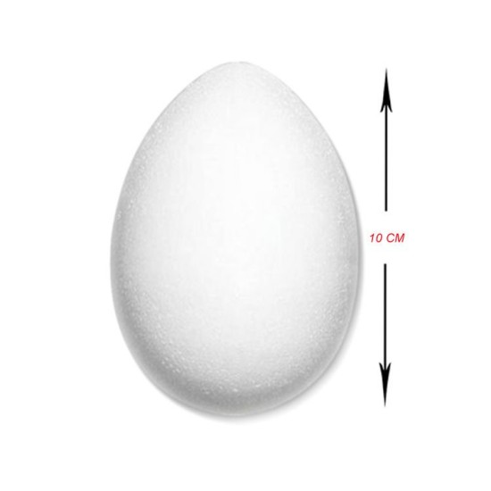 Yumurta Şeklinde Dekorasyon Amaçlı Strafor 10 cm - MYR2 - Mytortenland