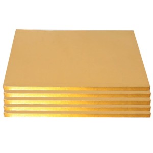 Tortenplatte / Cake Board Rechteck Gold 35x45 cm 5 stk.