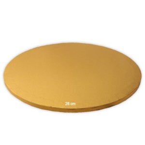 Tortenplatte / Cake Board Rund Gold 28 cm 5 Stk.