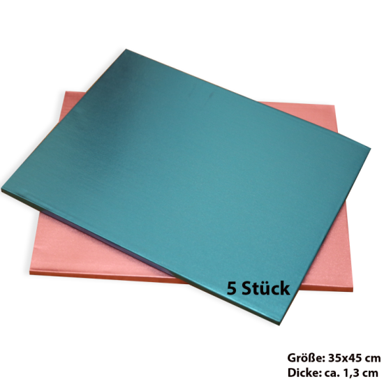 Tortenplatte / Cake Board Rechteck Blau 35x45 cm 5 stk. - KN103-5ad - Mytortenland