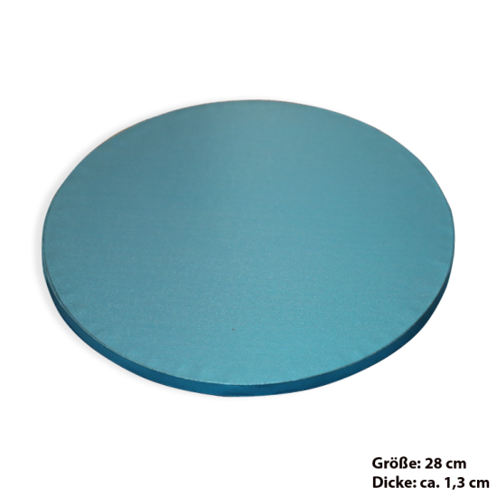 Pasta Sunum Altlığı / Cake Board Mavi 28 cm - KN100 - Mytortenland