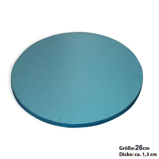 Tortenplatte / Cake Board Rund Blau 26 cm 5 Stück - KN113-5AD - Mytortenland