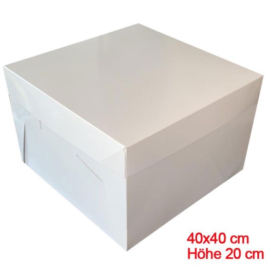 Tortenkarton / Tortenbox 40x40x20 cm 1 stk. - CK40x40-1ad - Mytortenland