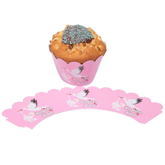 Hoşgeldin Bebek Thema Cupcake / Muffin  Wrapper - H0014 - Mytortenland