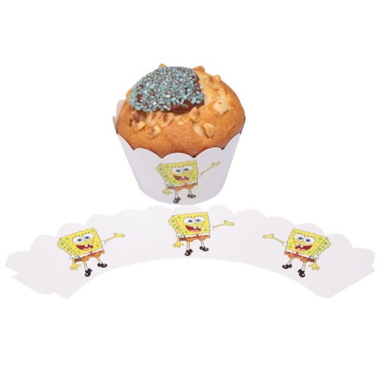 Schwammkopf Cupcake / Muffin  Wrapper - H0011 - Mytortenland
