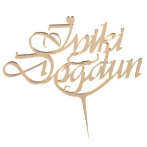 İyiki Doğdun Cake Topper Altın / Gümüş