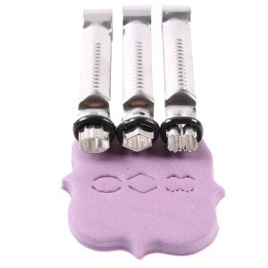 Roll-Fondant Crimper Set Kneifer 3 Stück Edelstahl