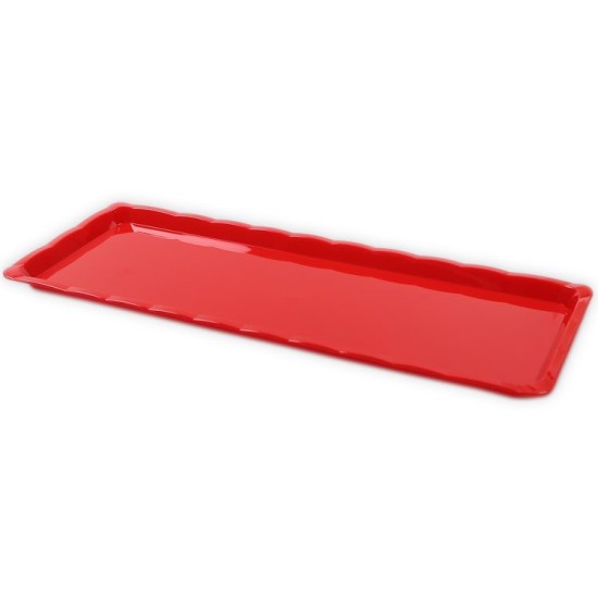 Rot Kunststoff Tablett 10 x 30 cm - My030 - Mytortenland