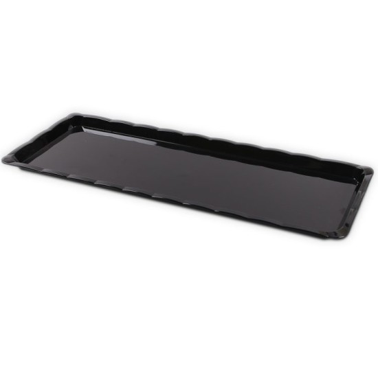 Schwarz Kunststoff Tablett 10 x 30 cm - My034 - Mytortenland