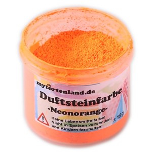 Neonorange Duftstein Pulver Farbe  15 gr