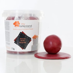 Zuckerteig / Rollfondant Weinrot 1 kg