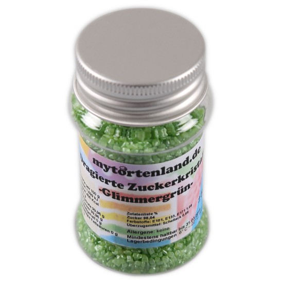 Kristal Şeker  Dekor Amaçlı Yeşil  1-4 mm 50g - MY50028 - Mytortenland