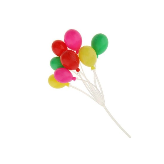 Renkli Balonlar Pasta Üstü Dekor Süs - Kn-51 -