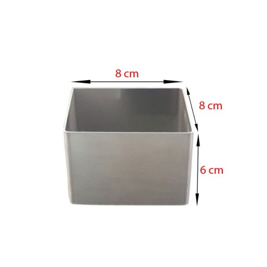 Mini Quadratische Würfel Backform 8 x 8 cm - KK004 -