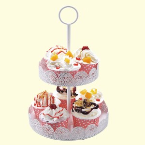 Yuvarlak Danteli Muffin / Cup Cake Etagere Sunum Standi